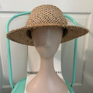 Summer Rules by Firethorn Open Weave Straw Hat One Size